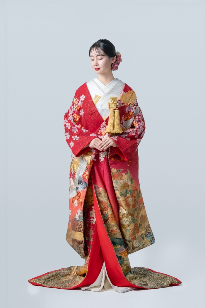 鶴に老松梅花文 鶴に老松梅花文